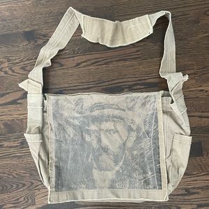 Magnolia Pearl Vincent Van Gogh Artist Satchel wheatfield canvas, OOAK tote